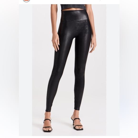 Spanx Black Faux Leather Legging SZ S NWOT - Picture 2 of 7